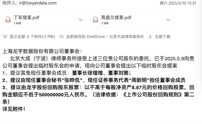 *ST龙宇退市前夕生变	，多名股东提请罢免实控人  第3张
