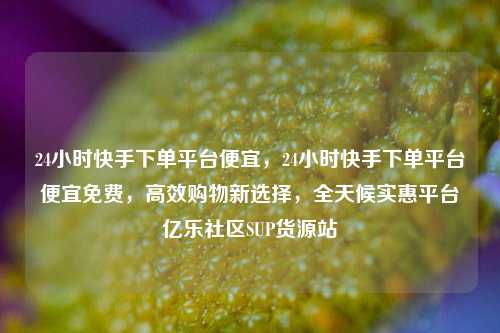 24小时快手下单平台便宜	，24小时快手下单平台便宜免费，高效购物新选择，全天候实惠平台亿乐社区SUP货源站  第1张