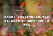 免费流量卡，免费流量卡是什么套路，免费流量卡，解锁无限上网的钥匙亿乐社区低价自营货源站