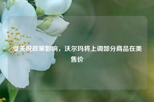 受关税政策影响，沃尔玛将上调部分商品在美售价  第1张
