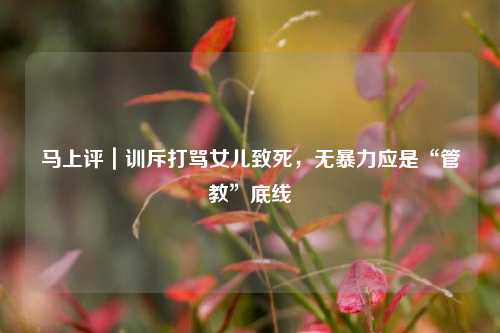 马上评｜训斥打骂女儿致死，无暴力应是“管教”底线  第1张